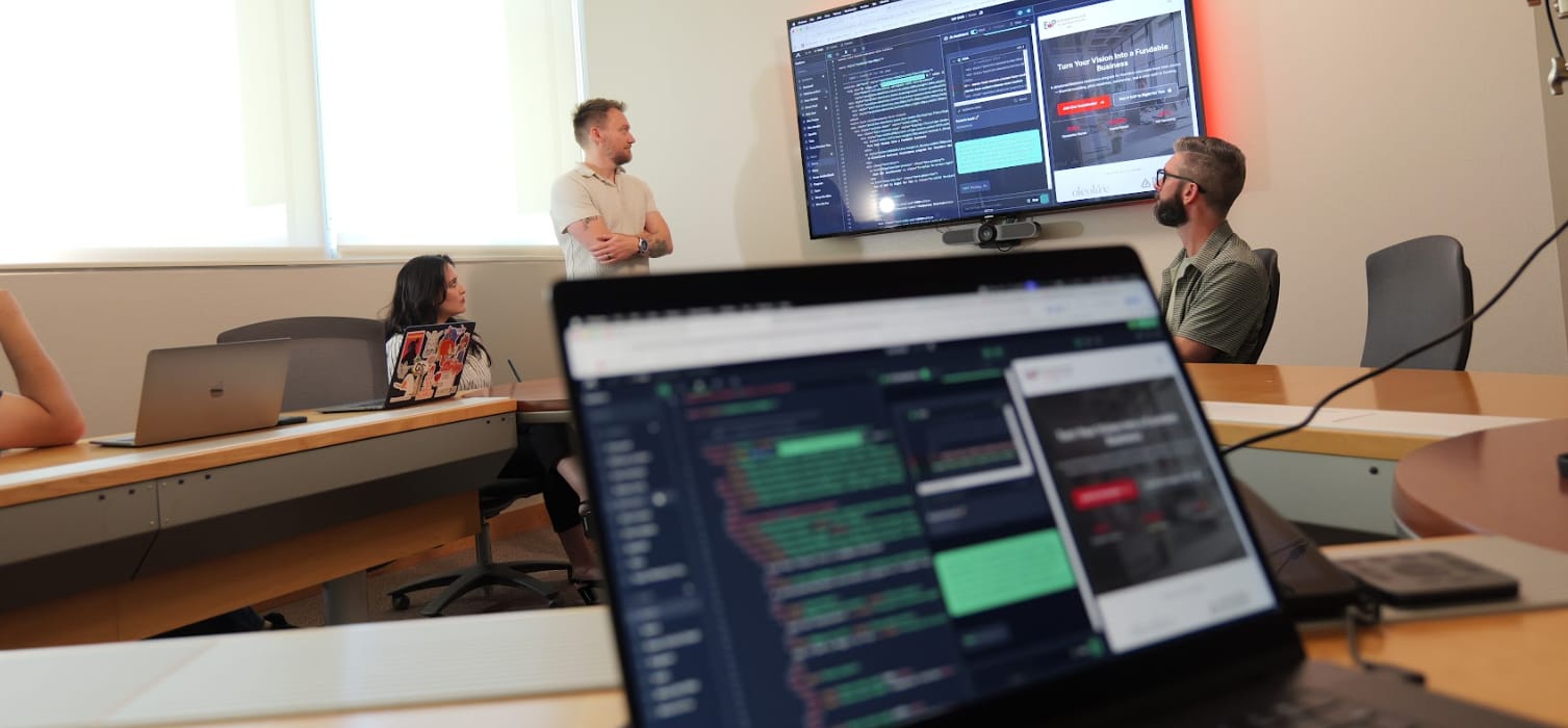 Ruby Shore team collaborating in office