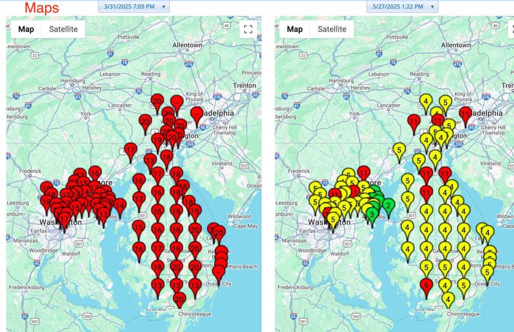 Sterling Sky press release test results showing local map pack ranking improvements after press release distribution