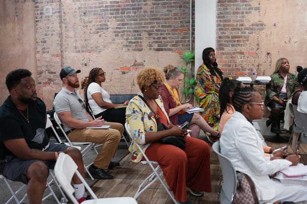 Networking event with entrepreneurs shaking hands