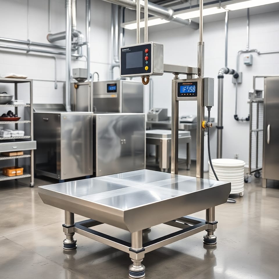Stainless steel washdown hygienic scale for food processing pharmaceutical applications