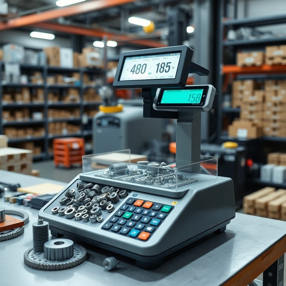 Precision counting scale for parts inventory and kitting operations