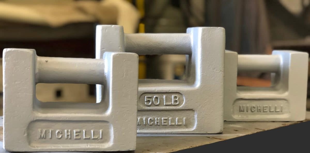 Michelli test weights for mass calibration services