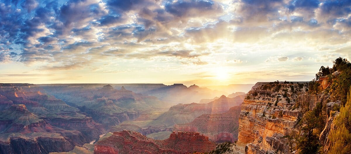 Arizona desert landscape with distinctive red rock formations and open blue sky