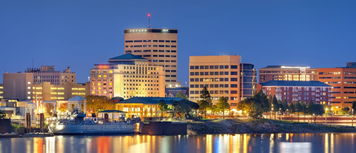 Evansville Indiana skyline for Michelli scale service, calibration, and measurement support