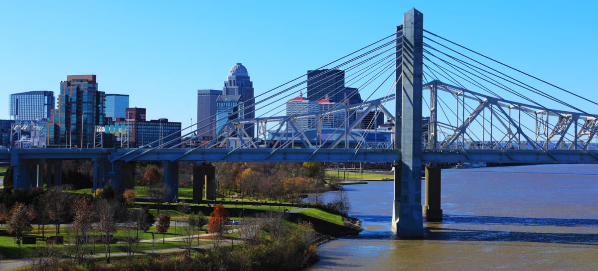 Louisville Kentucky skyline for Michelli scale service, calibration, and measurement support