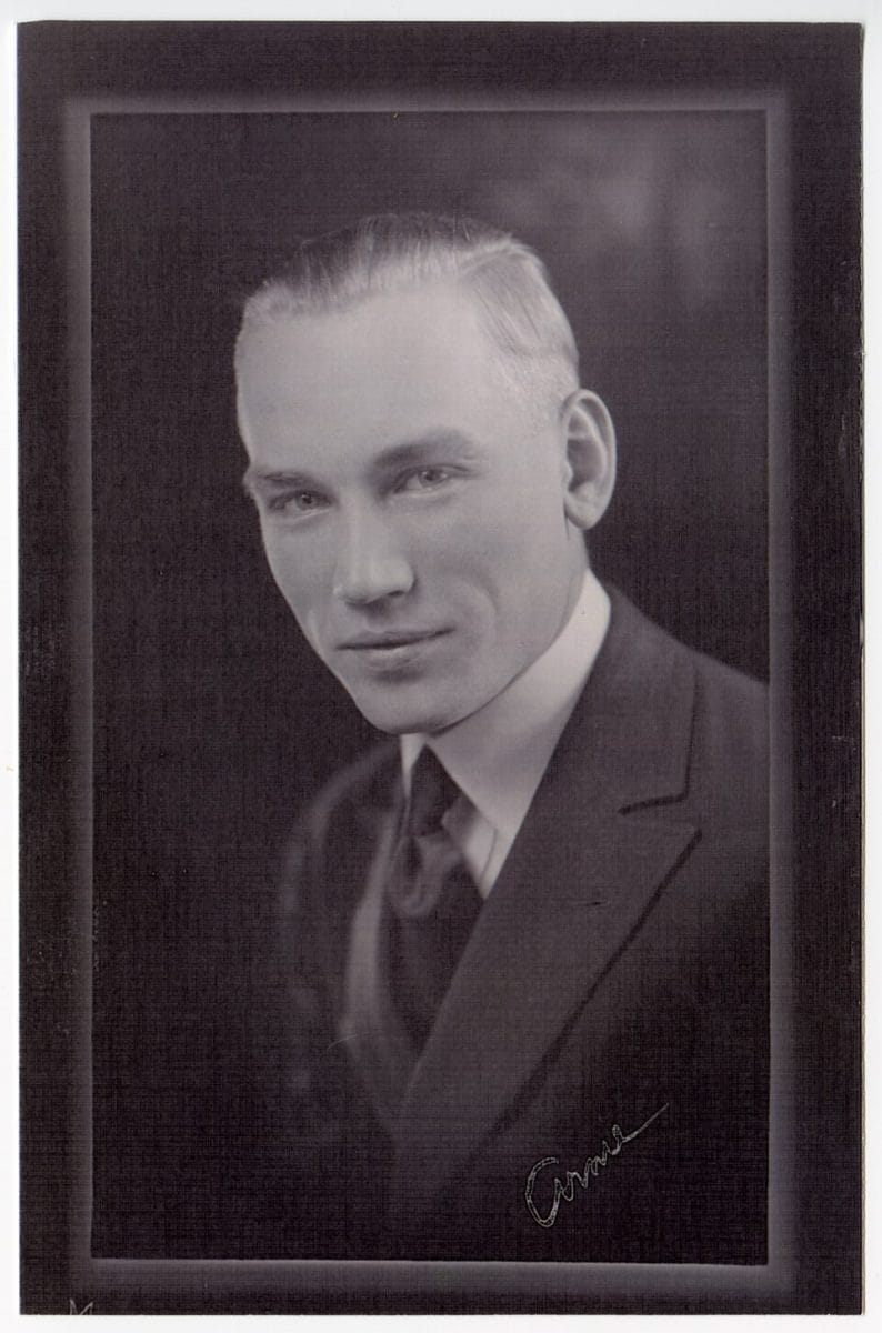 Early portrait of Arnold Orville Beckman, inventor of the pH meter and DU spectrophotometer