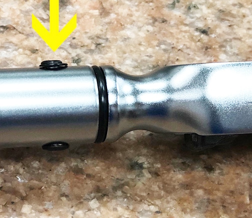 Head Setting Pin on Torque Wrench