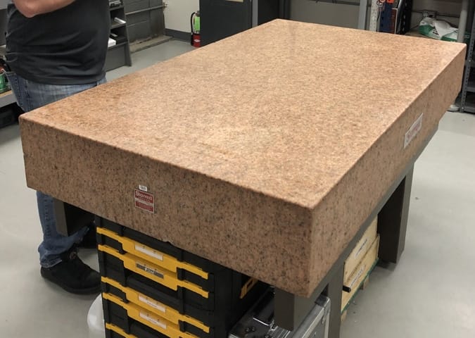 Granite surface plate maintenance post