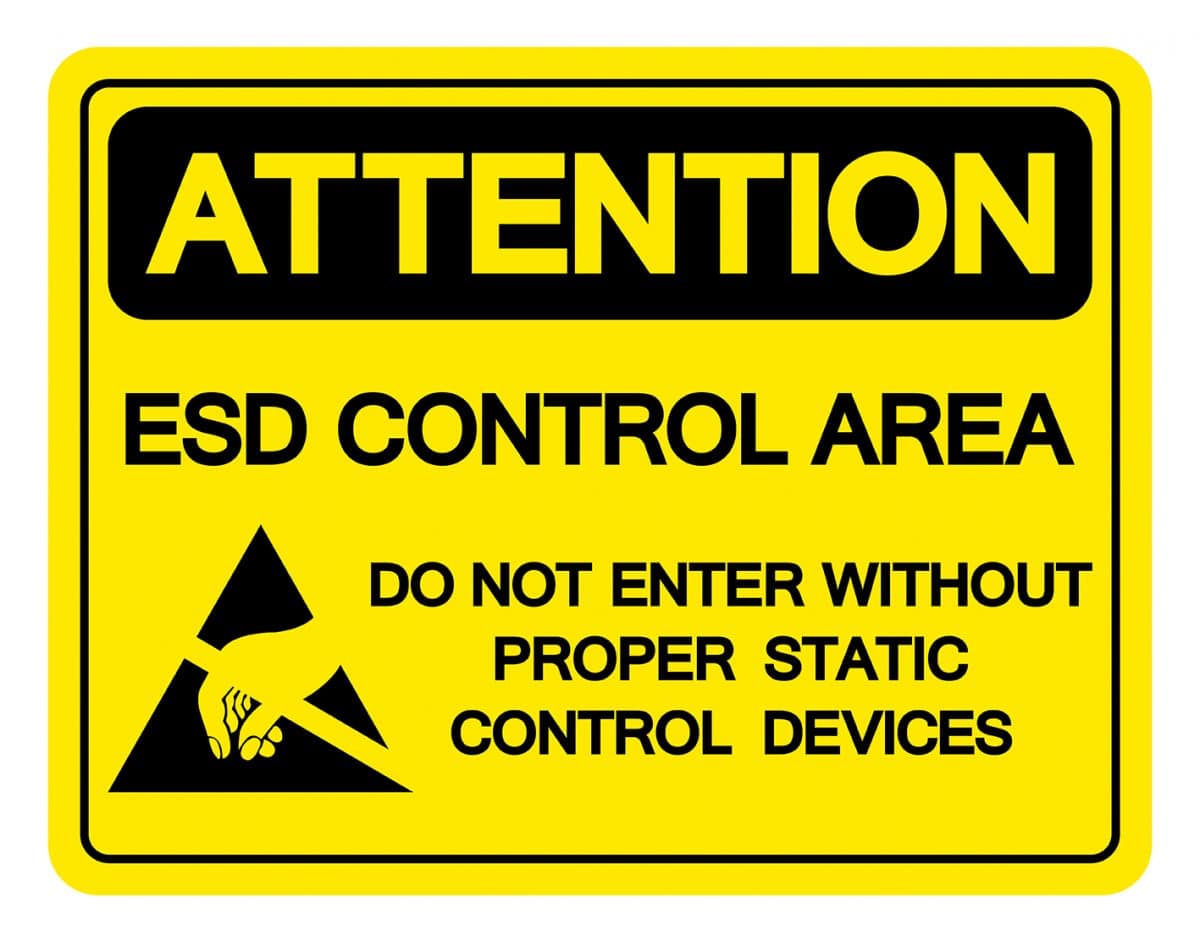 ESD Control Area Sign scaled