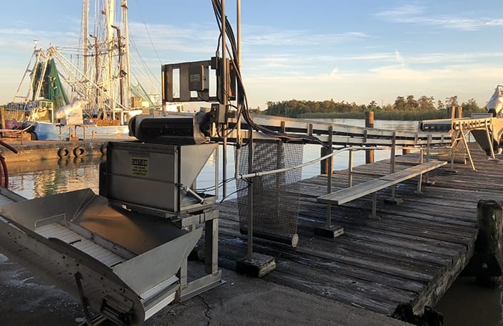 Dockmate bulk weighing scale on a dock