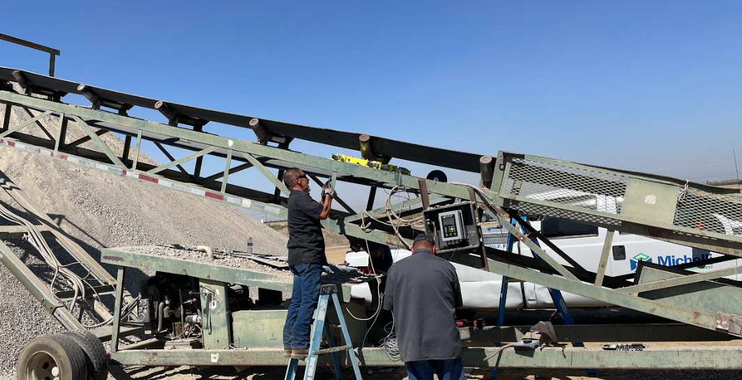 Belt Scale Installation in progress