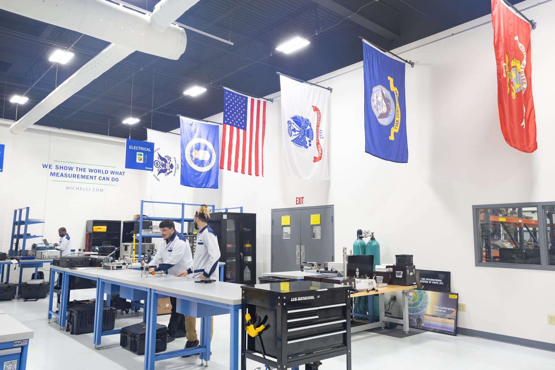 Michelli Weighing & Measurement technical laboratory with professionals representing precision measurement services
