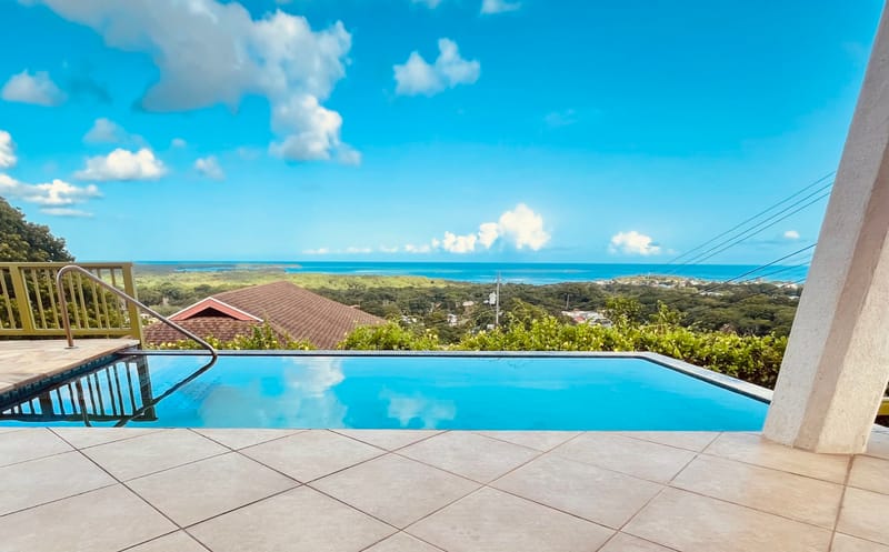 Pool view at Sugar Hill, Mount Pleasant Tobago
