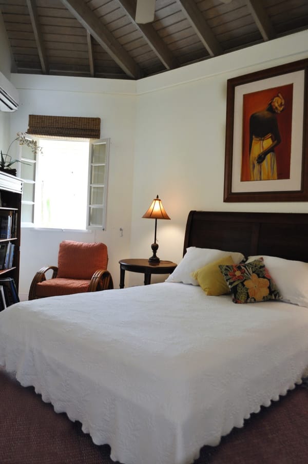 Master bedroom at Petit Point Bungalow
