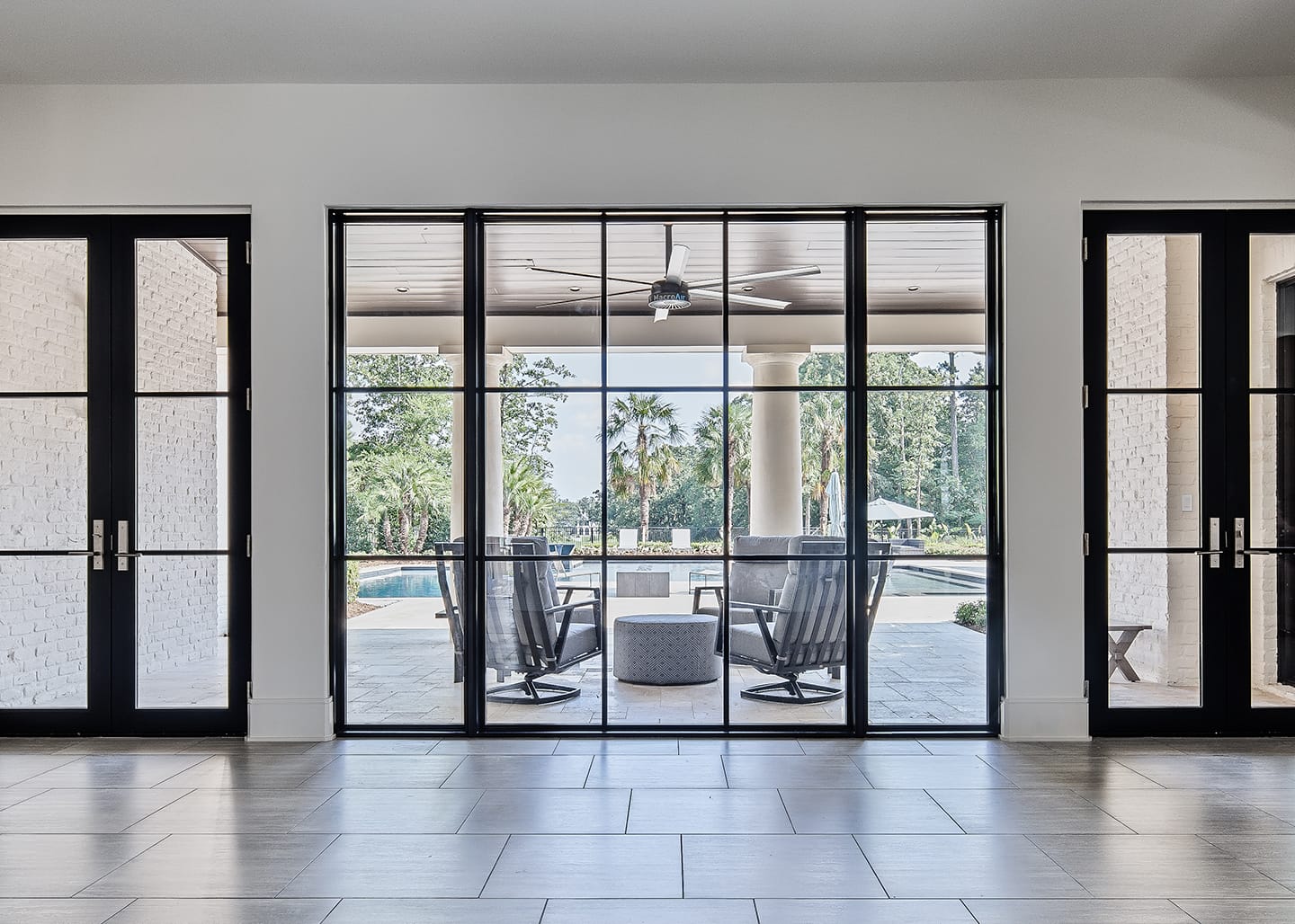 Living area with Marvin windows