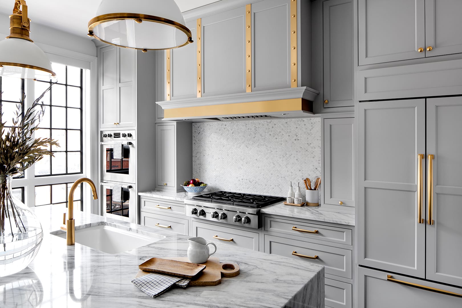 Open kitchen with Sub-Zero and Wolf appliances