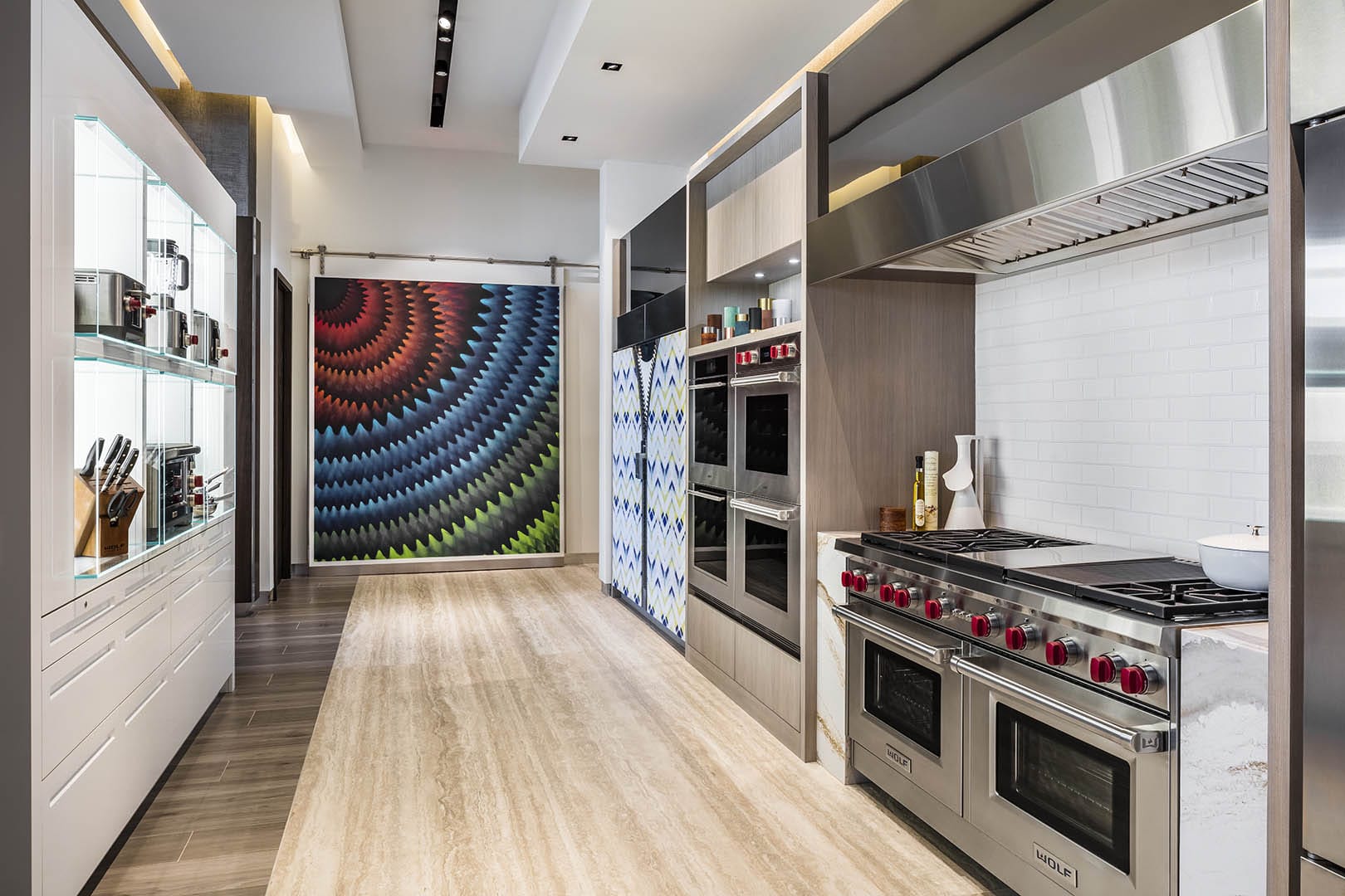 Contemporary kitchen with premium built-in appliances