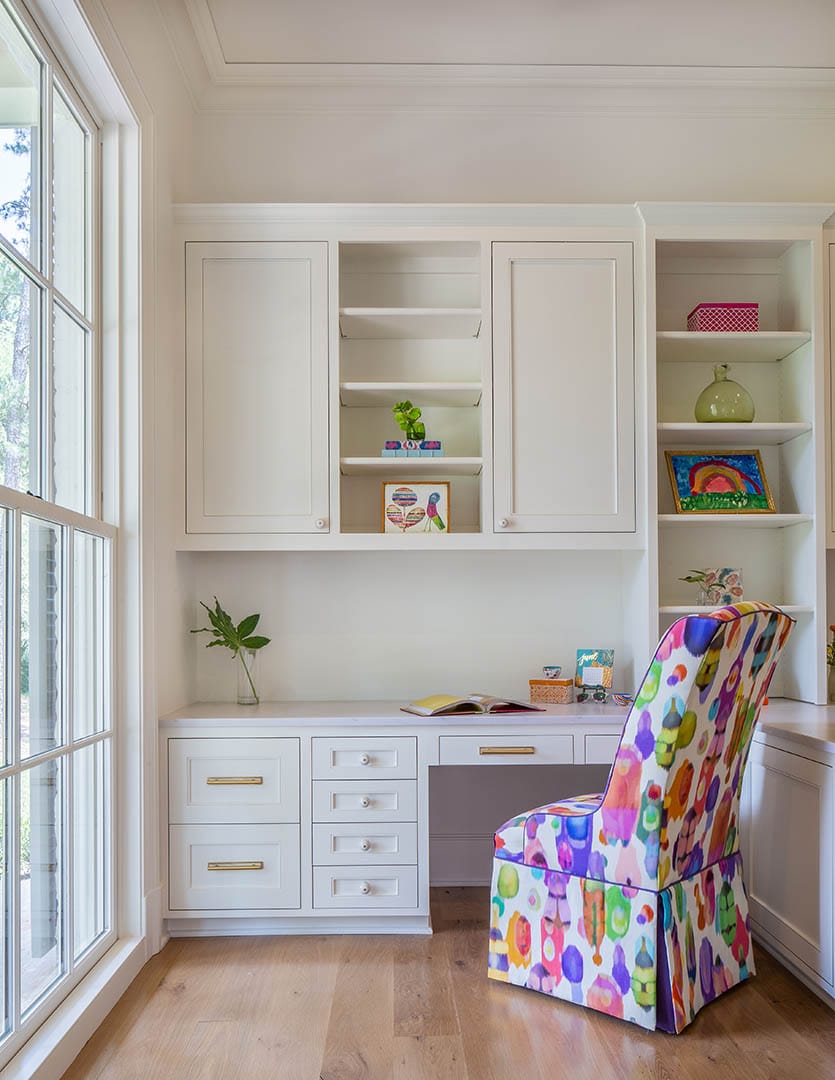 Custom cabinetry portrait detail