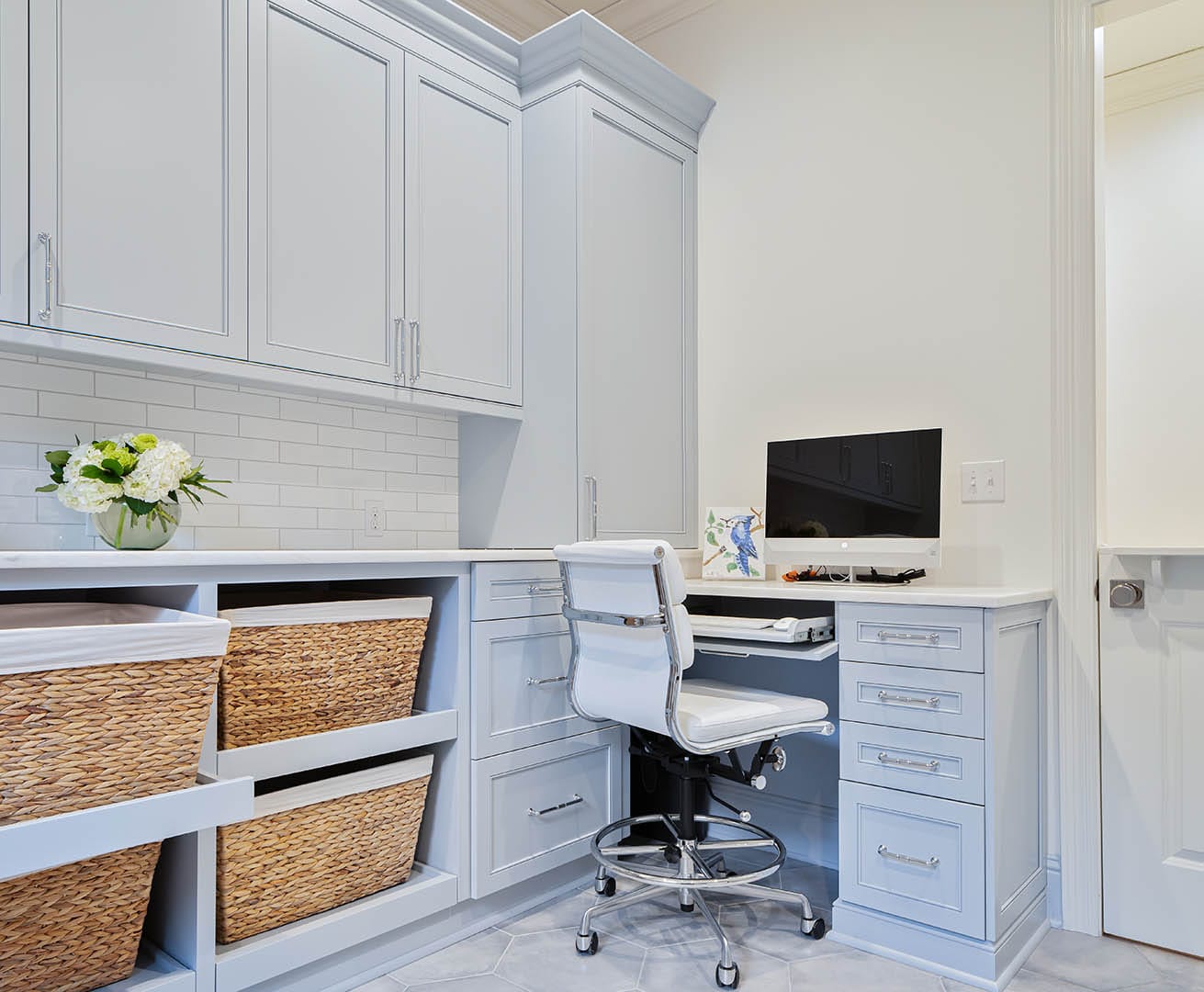 Custom cabinetry near-square detail