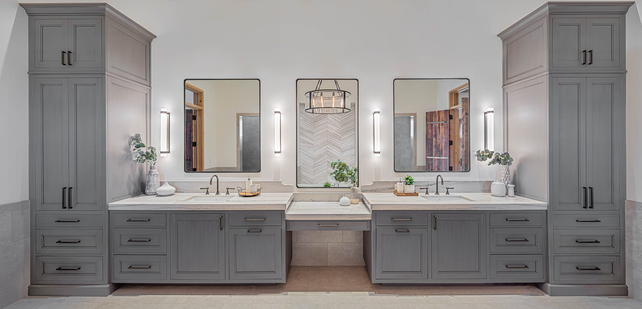 Custom cabinetry wide panorama
