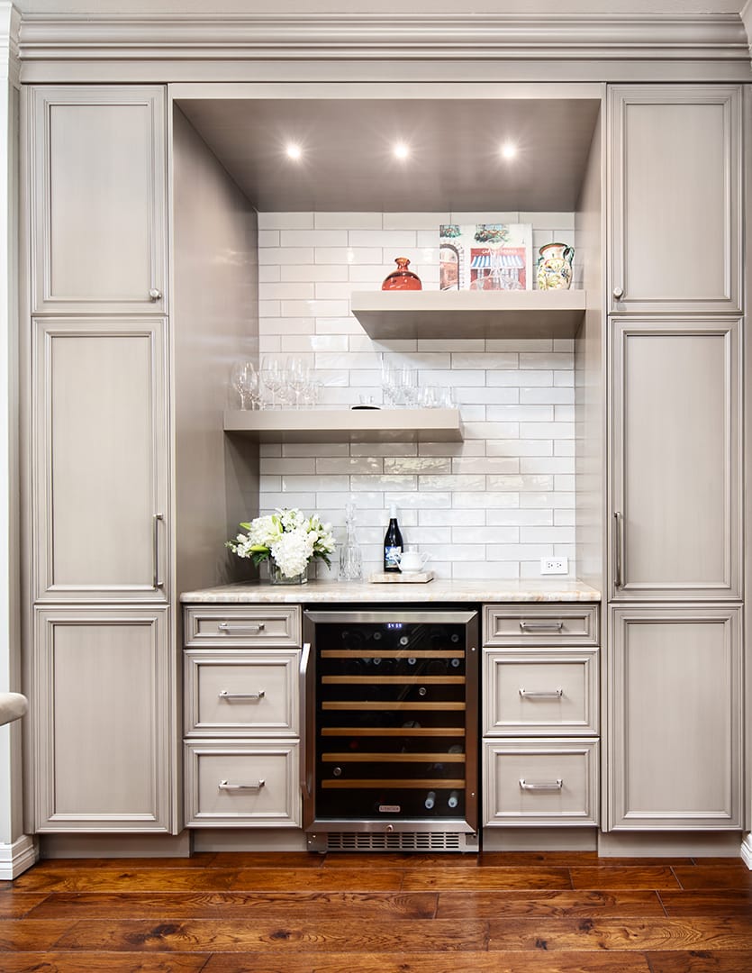 Custom cabinetry portrait view