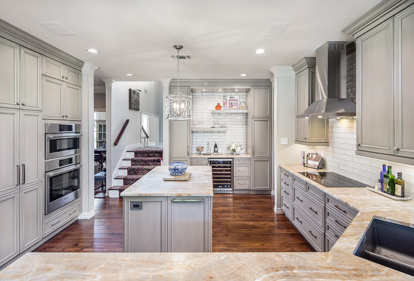 Custom cabinetry landscape view