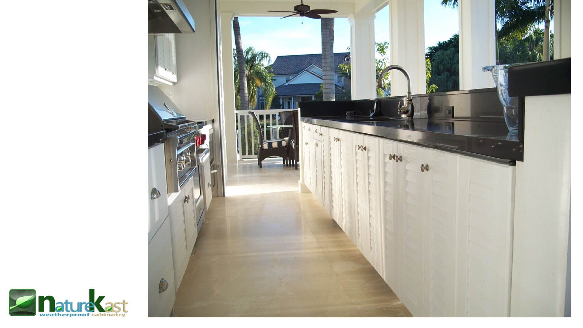 Outdoor kitchen cabinetry landscape