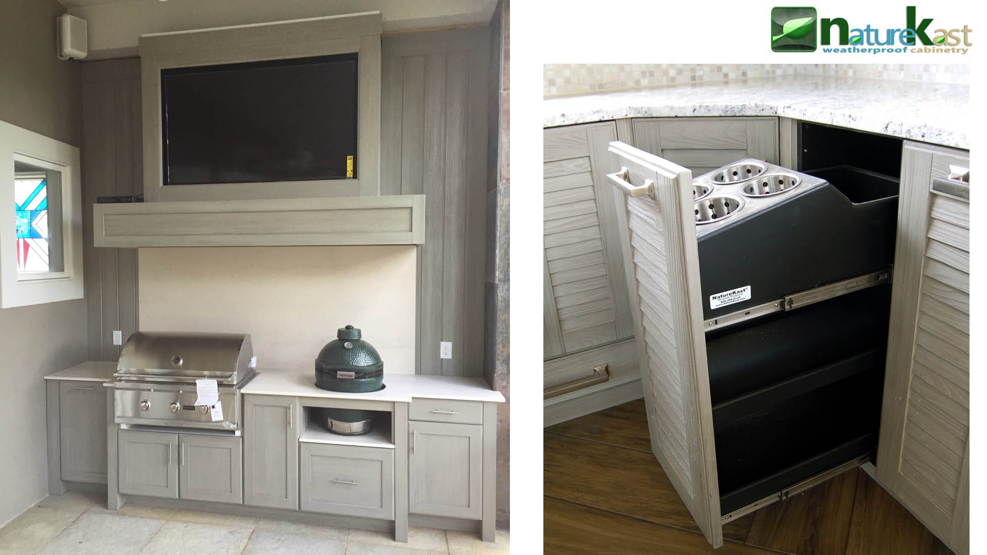 Outdoor cabinetry kitchen wide view