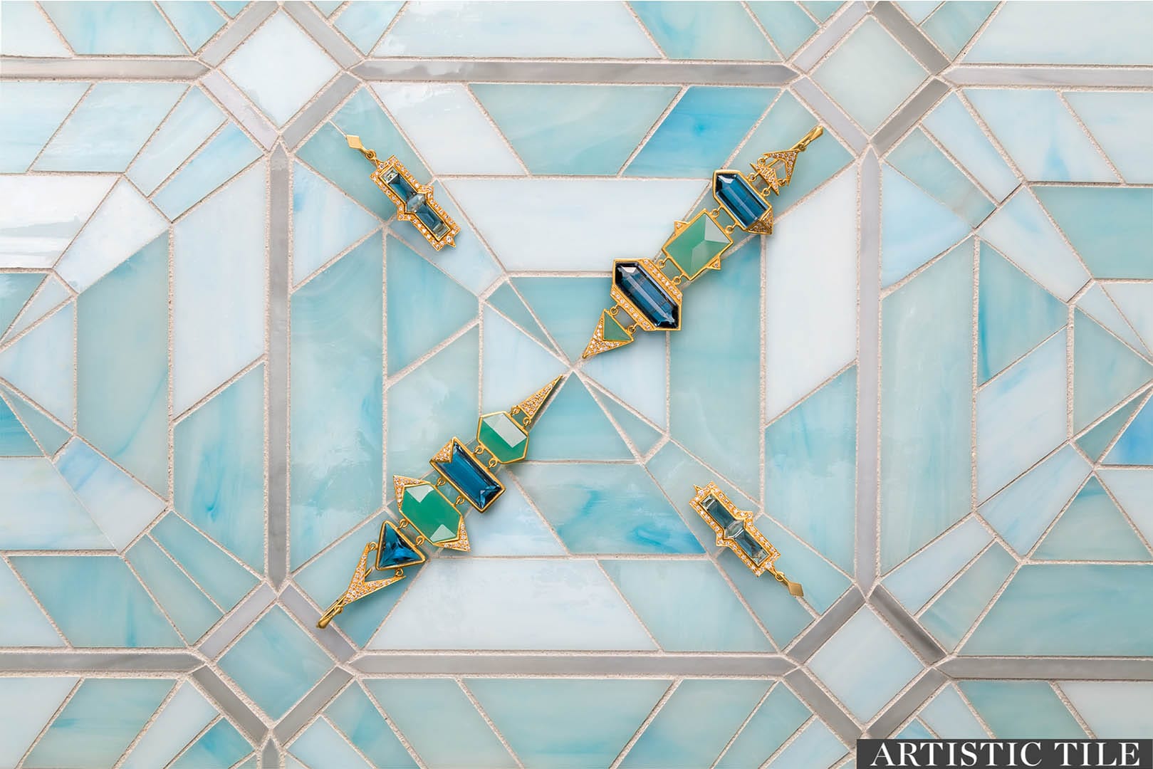 Stone tile kitchen detail