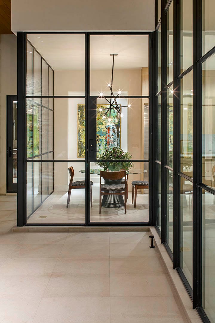 Rehme steel door detail in a luxury home