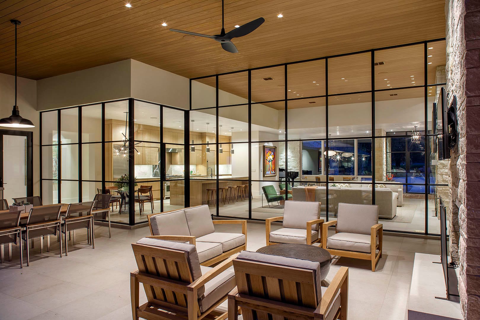 Rehme steel windows in a luxury living space