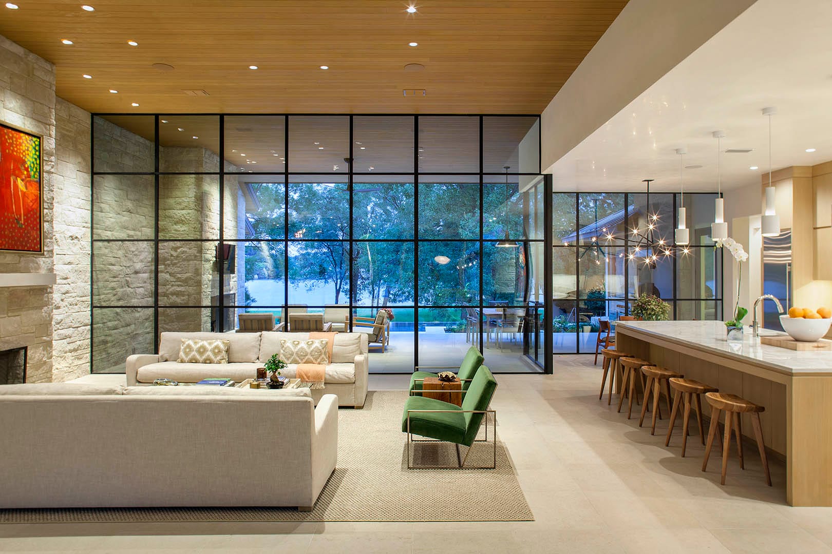 Rehme steel windows and doors in a high-end residence