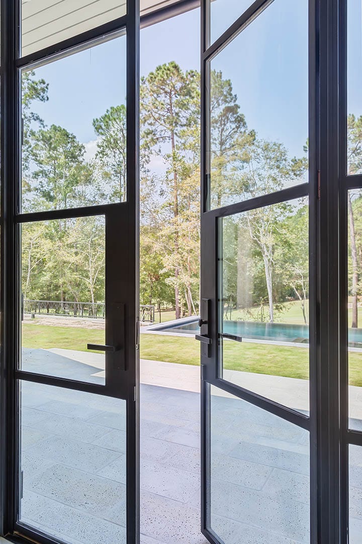 Rehme steel windows with slim profiles in a luxury home