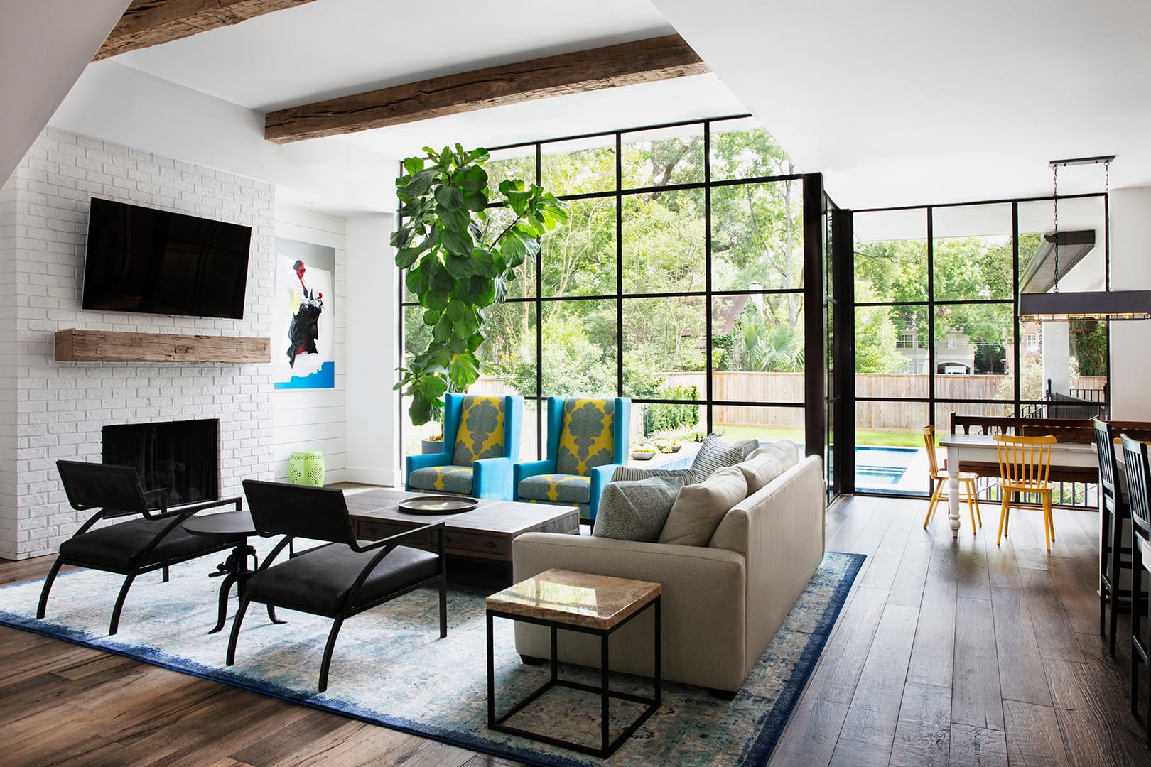 Rehme steel windows in a high-end interior