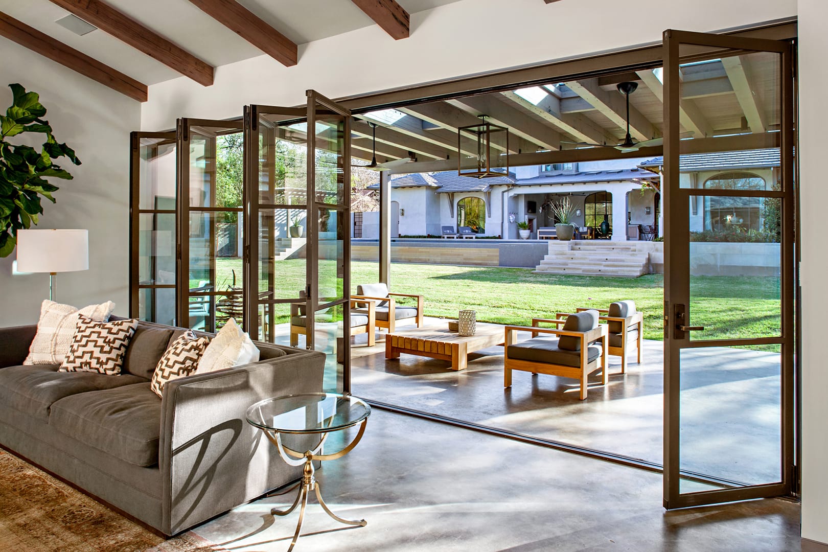 Rehme steel windows in a custom-built luxury home
