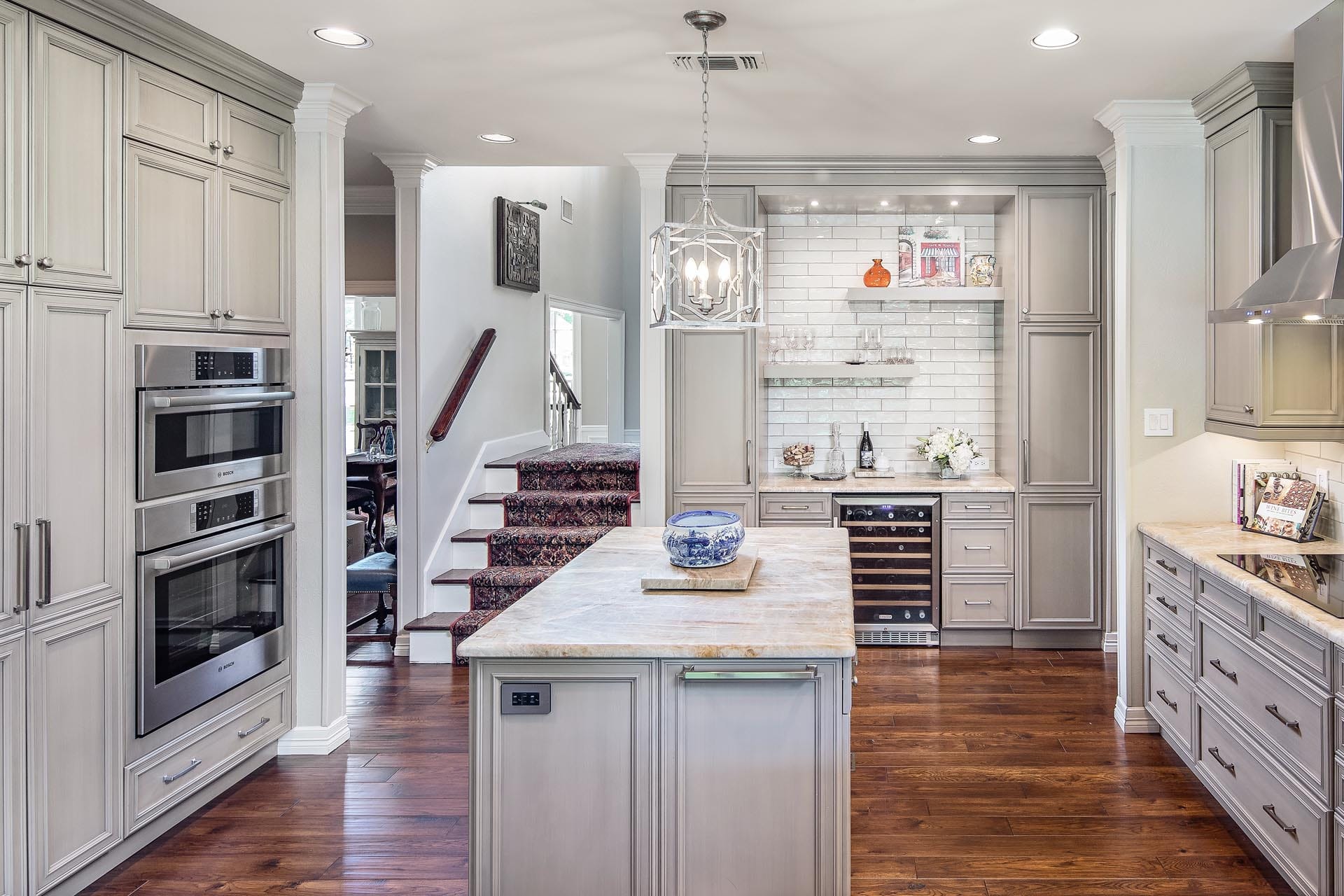 Epicurean kitchen with premium cabinetry by The Cottage