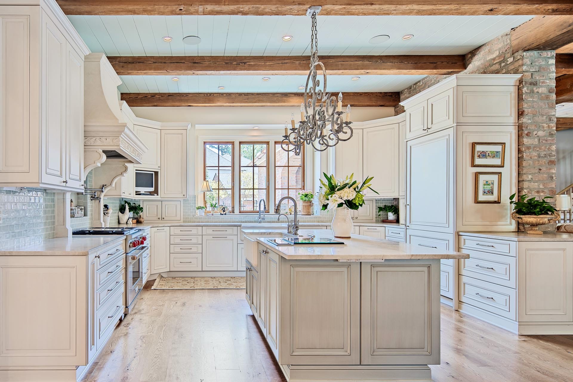 World-class kitchen design with stone countertops by The Cottage