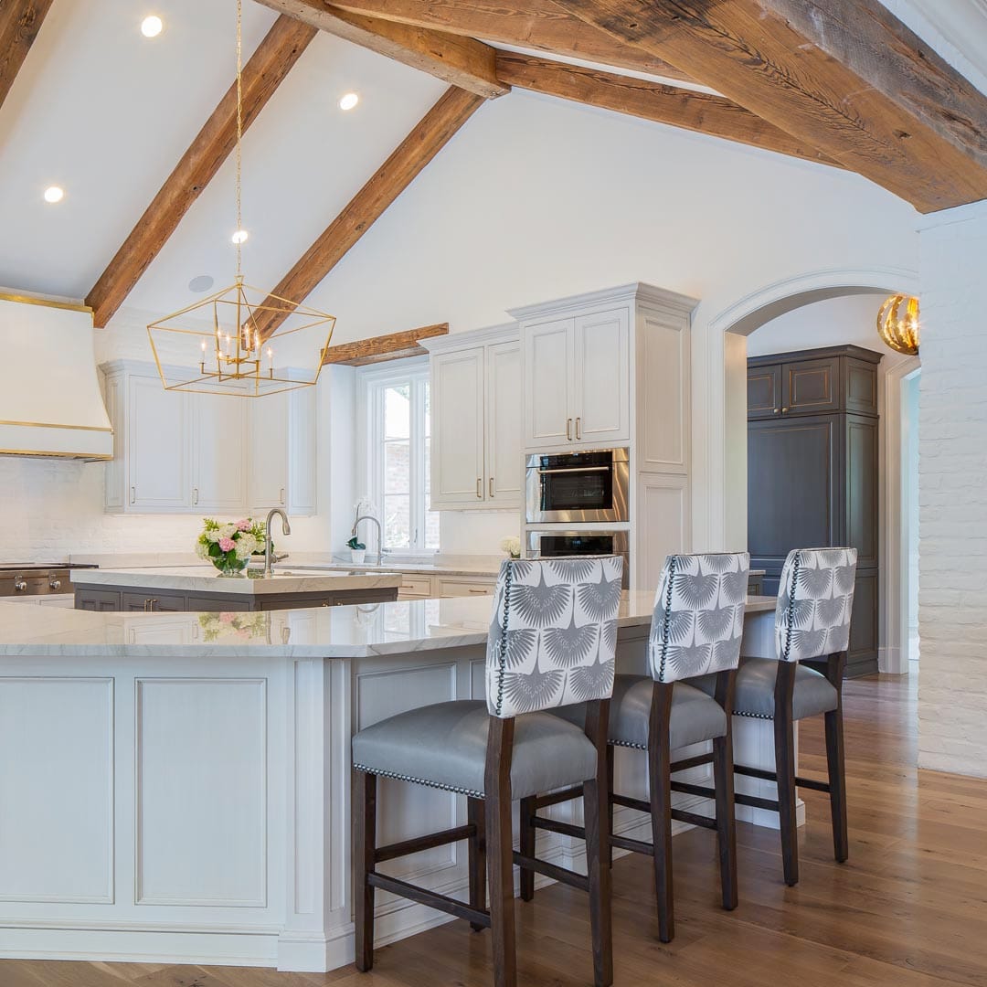 World class kitchen with marble countertops by The Cottage