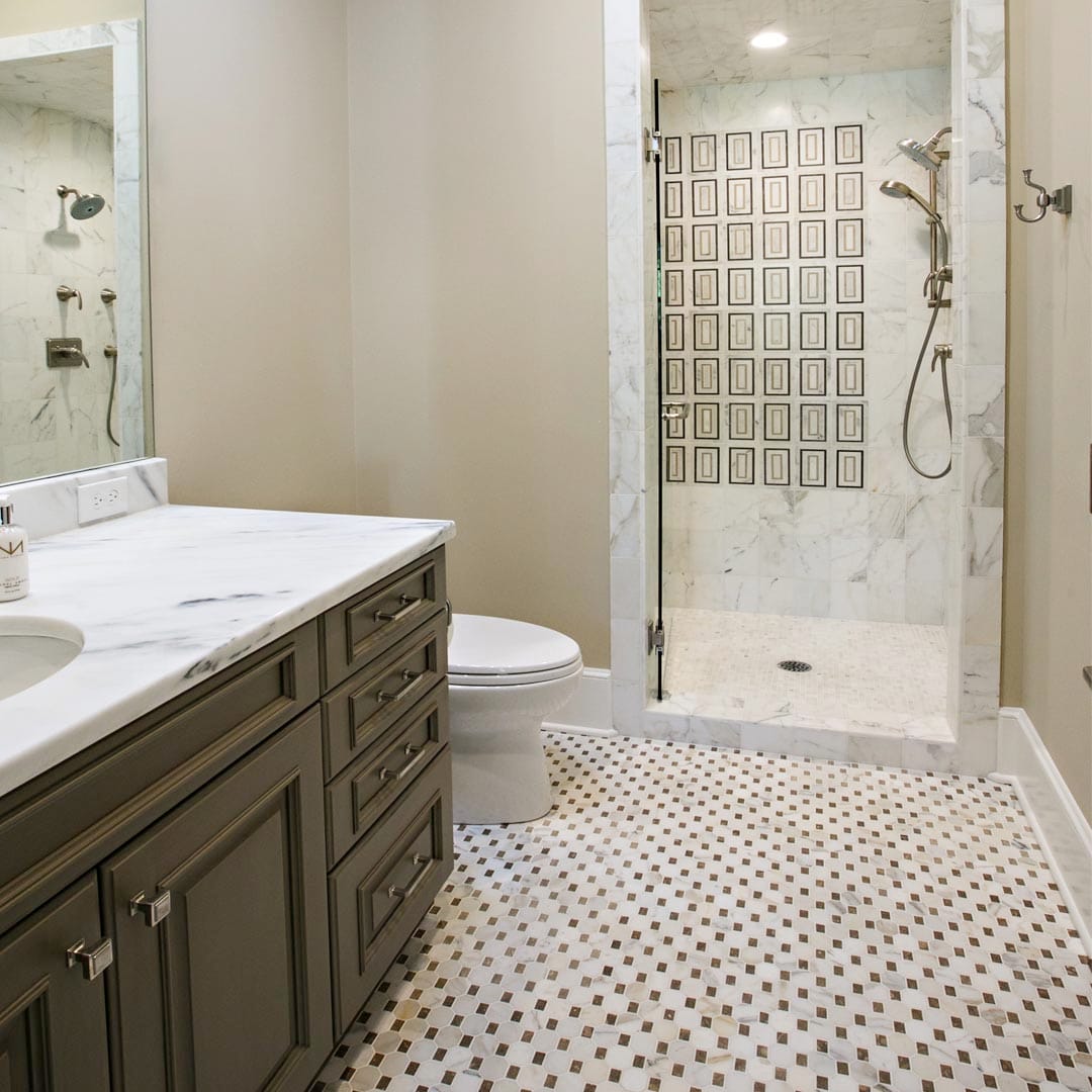 Luxurious bathroom by The Cottage Shreveport Louisiana