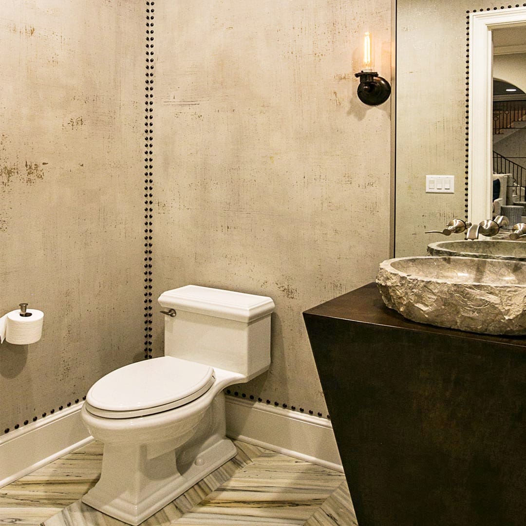 Beautiful master bath with soaking tub and walk-in shower by The Cottage