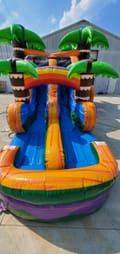 Tiki Plunge Water Combo with Double Waterslide